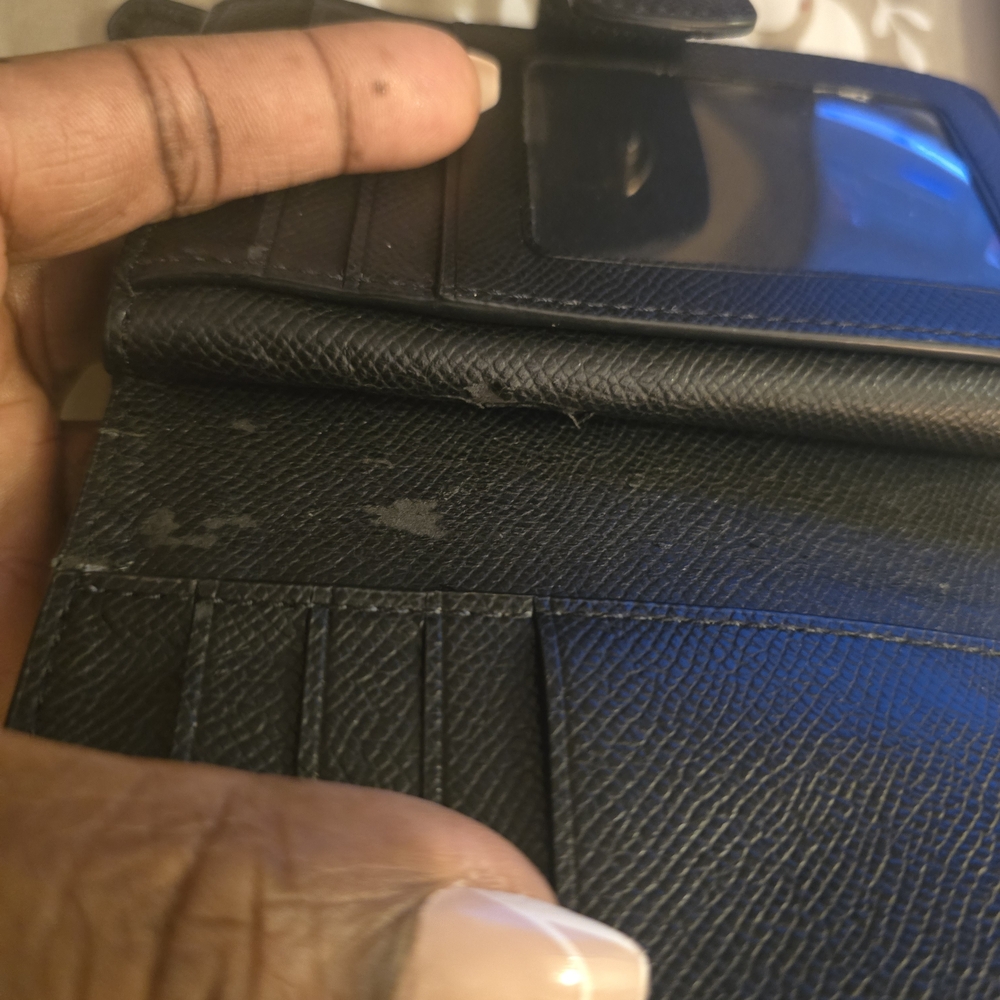 Coach Black Textured Leather Wallet - Picture 9 of 12